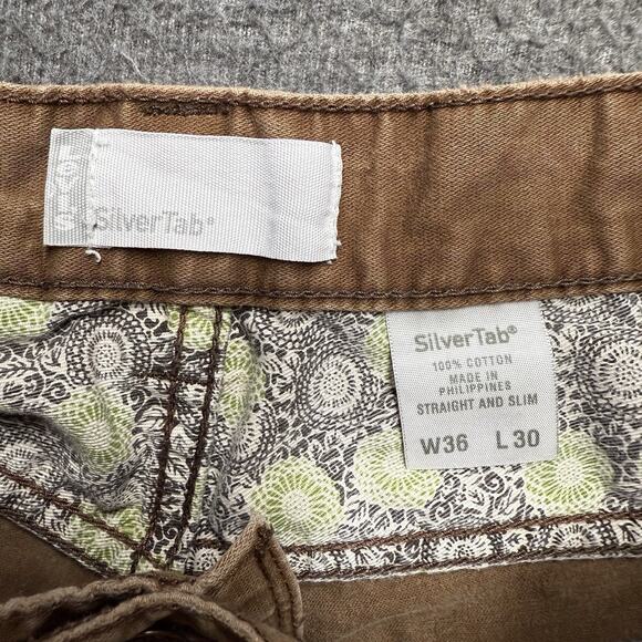 Levi’s SilverTab Jeans Mens 34x30* Brown Slim Fit Straight Leg Denim Y2K - Picture 2 of 10